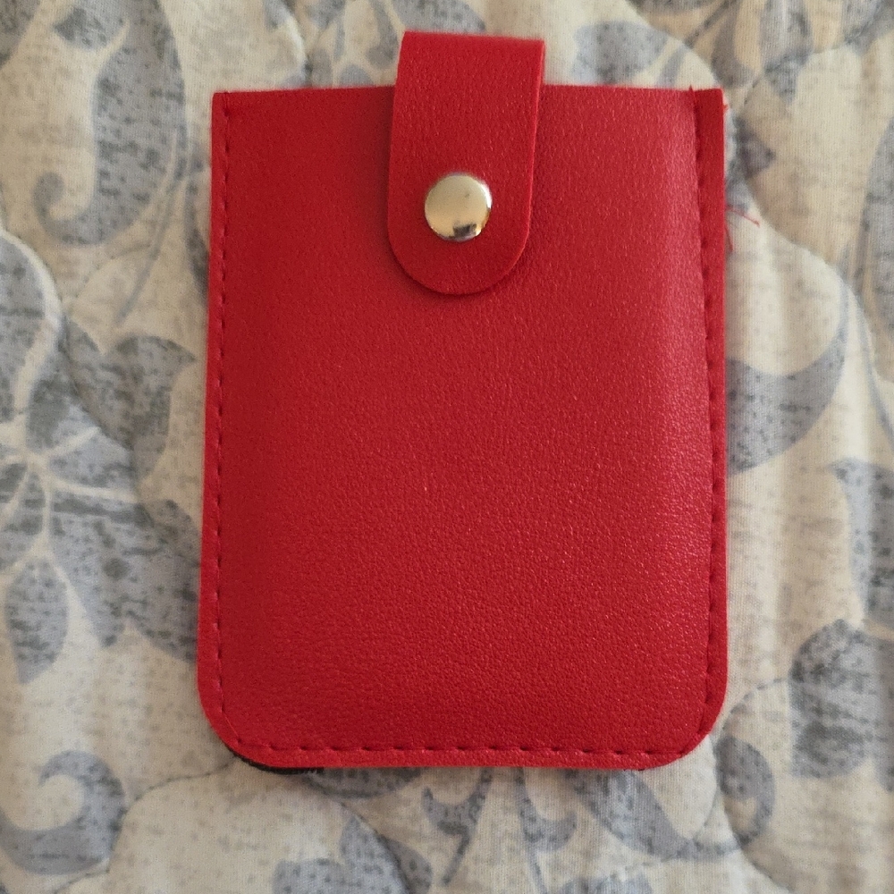 Red RFID Wallet with Minimalist Design